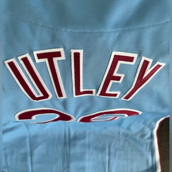Majestic Authentic Philadelphia Phillies Chase Utley Cooperstown Jersey Men’s XL - Picture 5 of 5